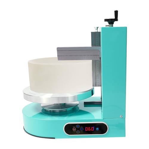 Cake Cream Spreading Coating Smearing Machine 110-220V Birthday Cake Cream Smooth Coating Decoration Machine Cream Spreader for 4-12inch Cake, Turnable Dia35cm(13.78in), 304 Stainless Steel Spatula