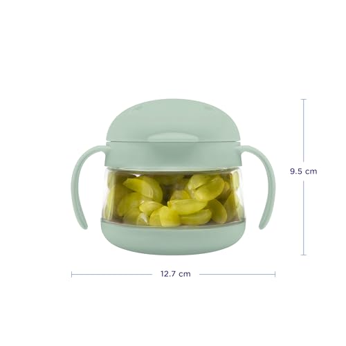 Image of Ubbi Tweat Snack Container for Kids & Toddlers, Sage Green (Pack of 6)