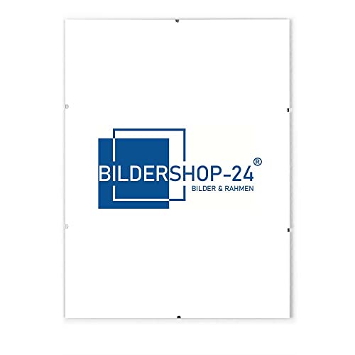 Bildershop-24 Rahmenloser Bilderrahmen Bildhalter Cliprahmen 21x29,7cm (DIN A4) Acrylglas