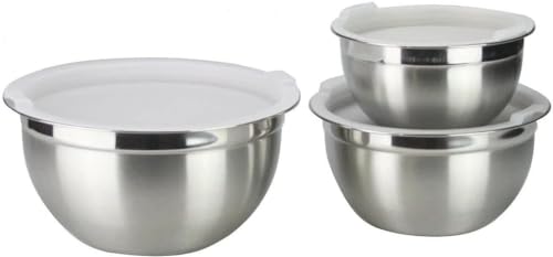 Nobel Stainless Steel Mixing Bowl Set with Lids