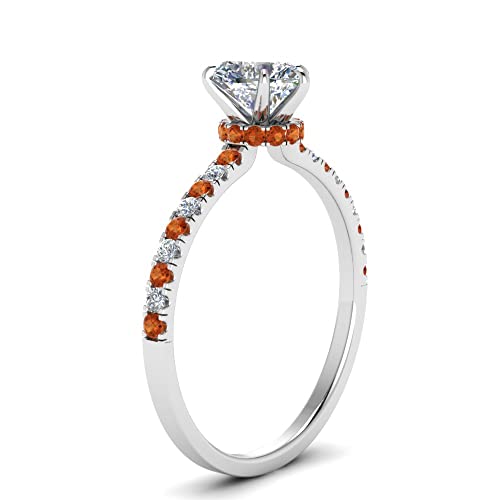 Image of Choose Your Gemstone Hidden Halo Petite Diamond CZ Ring Sterling Silver Heart Shape Halo Engagement Rings Everyday Jewelry Wedding Jewelry Handmade Gifts for Wife US Size 4 to 12