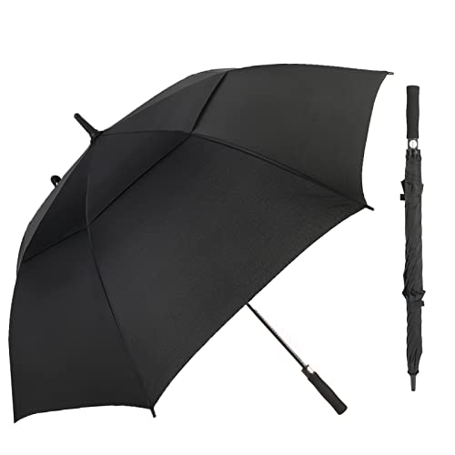 Llanxiry Umbrella Large Golf Umbrellas For Rain Windproof 54/62/68 Inch Automatic Open Double Canopy Oversized Vented Stick Umbrellas For Men And Women (Black/54In) #TOP4