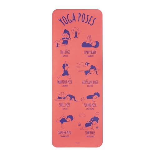 Myga Silk Print Kids Yoga Mat,Non-Slip Yoga Mat for Childrens Exercise, Fitness, Yoga and Mindfulness Lightweight, Easy Clean Play Mat for Girls and Boys - Image 3