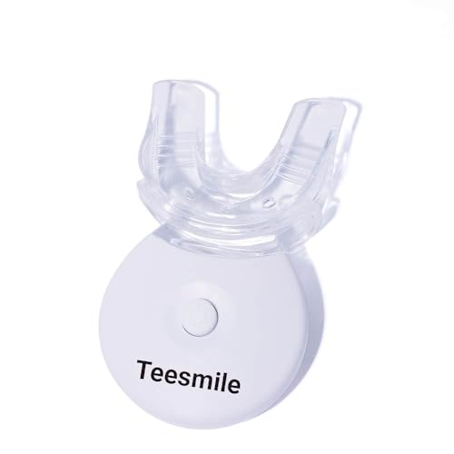 Image of Teesmile Teeth Whitening Kit, Featuring an LED Light for Quick Results. This Non-Sensitive Formula whitens Teeth in just 10 Minutes, gels to Effectively Combat Stains from Coffee Smoking Wine soda