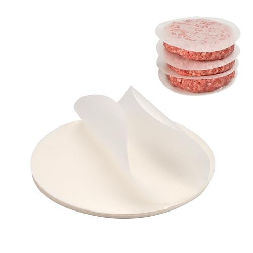 200 Stück Burgerpapier Antihaft,13 cm Backpapier für Burgerpresse,Rundes Burger Papier,Hamburger Patty Papier,Wachspapier Antihaftpapier Trennpapier für Hamburger,Cheeseburger,Patties,Frikadellen