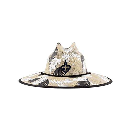 Image of NFL Team Logo Floral Printed Lifeguard Beach Straw Sun Hat
