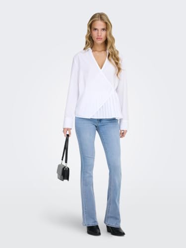 Image of Only Women's Mid Rise Bootcut Flared Jeans | Stretchy & Stylish Retro Look