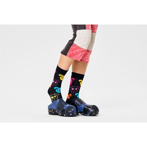 Happy Socks Unisex Dog, Schwarz, 36-40 EU