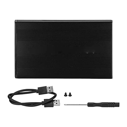 Disque Dur Externe, Disque Dur Portable avec Enceinte HDD Interface USB3.0 2,5 Pouces 5 Gops 2 to Capacité de Disque Dur Anti-Statique SSD Externe pour (Black)