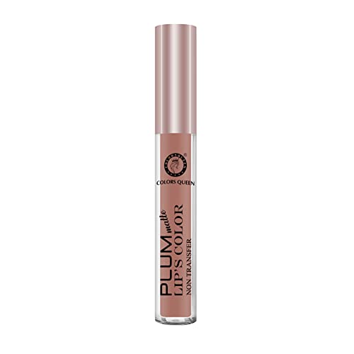 Image of Colors Queen, Plum Matte, Non Transfer, Water Proof, Liquid Matte Lipstick (10 - Warm Nude, 7ml)