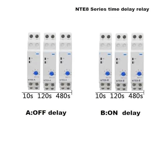 Relais temporisé industriel NTE8 commande extinction retardée DC 24V programmable - 2
