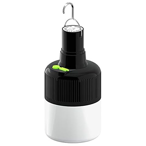 Portable LED Camping Hanging Bulb w/Hook USB Rechargeable Emergency Light Cover
