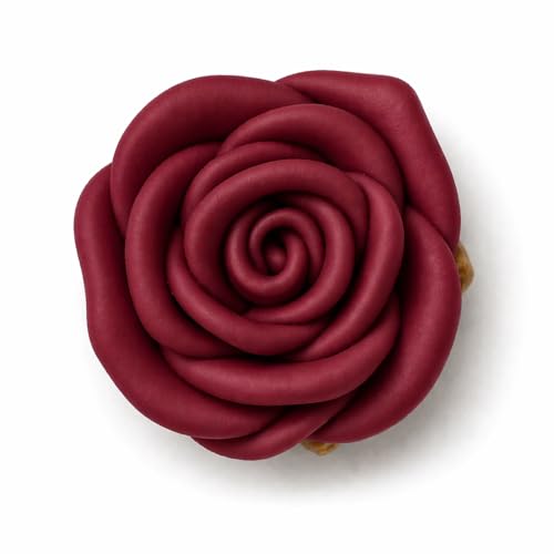 Confect Edible Deep Burgundy Rose Toppers