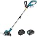 Produktbild TeenPower 18V Akku-Rasentrimmer, mit Schnellladegerät & 5,0Ah Lithium Lon Akku, Teleskop-Leichter, Leistungsstarker Trimmer, 90°-Kopf-Schwenkung, für die Gartenbeseitigung von Unkraut, Blumen, Bäumen