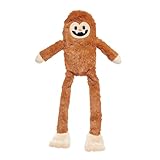 Barkbox Sasquatch Josh Dog Toy – Plush Squeaky Toy with Crazy Crinkle & Whip-N-Flip Arms – Interactive Plush Fun for Active Dogs