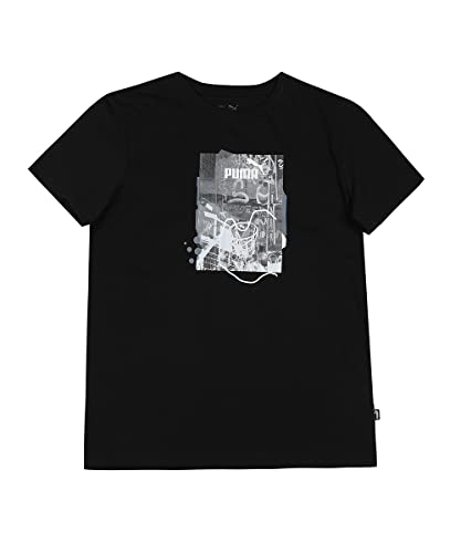 Camiseta PUMA de manga corta para niño Essentials+ Street Art GRAP negra casual