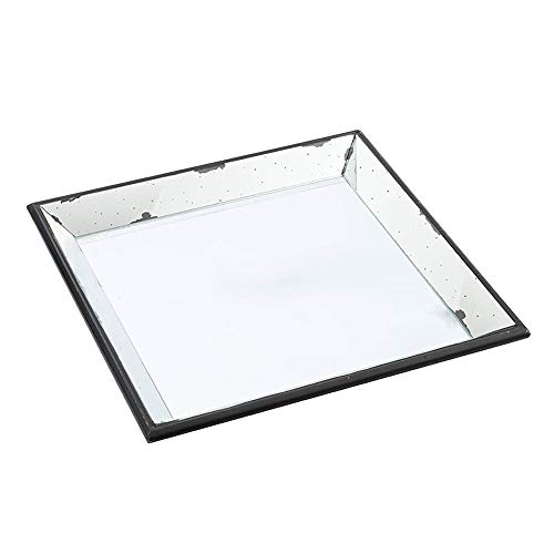 A&B Home Mirror Tray Perfume Tray Decorative Mirror Square Jewelry Tray Organizer Tradition Style for Display Bedroom Living Room Bathroom and Dressing Table