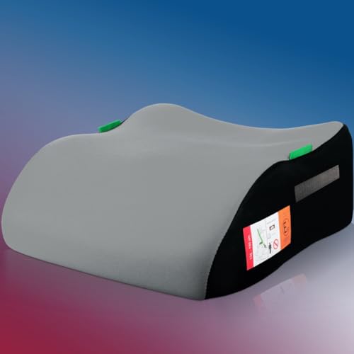 Kindersitzerhöhung Sitzerhöhung ergonomisch Kinder 135-150 cm Auto Sitz ECE R129 Bezug waschbar (Grau)