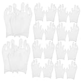 [Healifty] 12組指なし 綿製 作業用手袋 白 大人用 男女兼用 柔らかく快適 通気性あり 乾燥した手に適した綿手袋