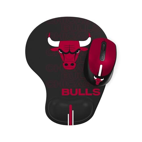 SOAR NBA Wireless Mouse and Mouse Pad, Chicago Bulls