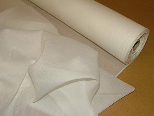 OFF WHITE MUSLIN MATERIAAL 100% PURE KATOEN 122cm Breedte MUSLIN VOILE GORDIJNSTOF, GORDIJN VOILE GORDIJNSTOF, MUSLIN MATERIAAL UK Gemaakt