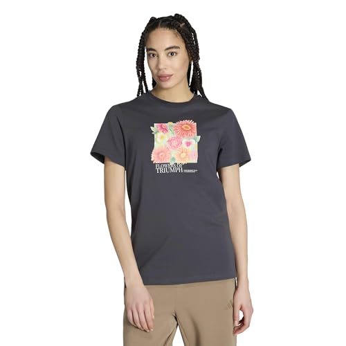 T-Shirt Graphique Ample Floral 2 avec Imprimé Fleuri Dos Coupe Oversize Coton - 4