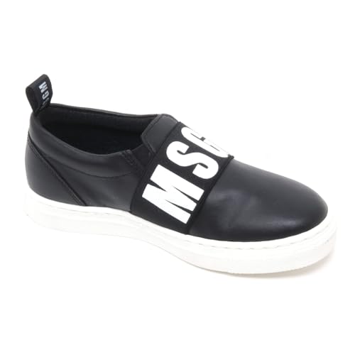 MSGM B6214 sneaker bimbo scarpa slip on noir basket sport
