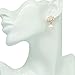 Gold Camellia Flower Pearl Drop Earrings – Elegant Designer-Inspired Dangle Earrings for Women Gift