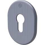 porta blindata firenze  Mostrina porta blindata 4302 securemme f.sagom ottone cromo satinato mm 62x82 (5 pezzi) Securemme