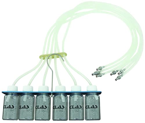 Juego de 6 fioles CLAS Equipements SAI 5241 con soporte y mangueras para taller