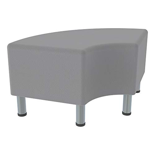 Image of Sprogs 12 inch H Structured Quarter Round Stool -Flexible Modular Collaborative Soft Seating for Office, Home, Lounge and School Classrooms with Durable Frame & Set of 6 inch Legs Add-on -Sand