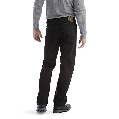 Image of Lee Men's Straight Fit Cotton Jeans (2100208 Black 44W X L34)