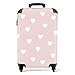NoBoringSuitcases.com Valigia Bambini, Trolley Bambina, Valigia Per Bambini, Valigia Bambina Trolley, Valigia Ragazza, Trolley Bimba, Trolley Bagaglio a Mano 55x40x20 cm (Cuori - Rosa-Bianco) immagine