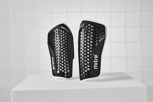 Mitre - Espinilleras Aircell de Color Carbón para Adultos Unisex - Pack Mitre - Espinilleras Aircell de Color Carbón para Adultos Unisex - Pack