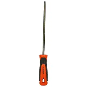 BLACK+DECKER Steel 200mm 2nd Cut Round File (Orange) (BDHT22145)