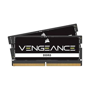 CORSAIR Vengeance SODIMM DDR5 RAM 64GB (2x32GB) 5200MHz C44-44-44-84 1.10V Intel XMP 3.0 Laptop-Speicher – Schwarz (CMSX64GX5M2A5200C44)