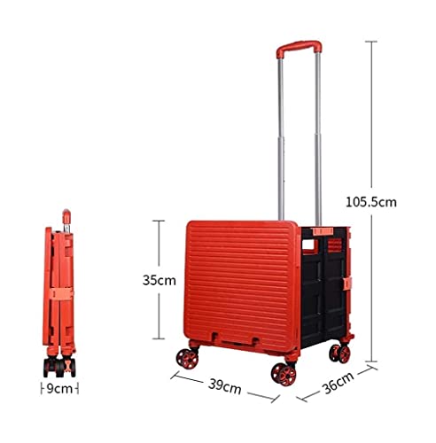 QUANLI Faltbarer Einkaufstrolley aus Metall mit Universalrad und Deckel, einfach zusammenklappbar, große Kapazität… – Bild 8