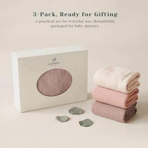 Image of 3 Pack Muslin Bassinet Fitted Sheets for Bedside Sleepers | Soft Cotton Baby Sheet Set Compatible with Baby Delight for Boys and Girls, Dream On Me, AMKE and Other Rectangle Mattresses