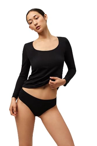 YSABEL MORA - Camiseta Manga Larga Algodón Orgánico Mujer, Confort Suave, Ideal para Uso Diario, Transpirable y Ecológica, Diseño Versátil para Cualquier Estilo