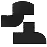 2 Stück Haarlinien-Schablone für Friseure, Verschönerungskarte für Friseure, T- & S-förmiges Herrenhaarschnitte Bartkamm, Barthaar-Formungswerkzeug, Bartkonturierungswerkzeug