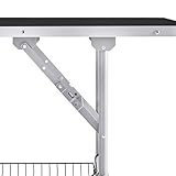 Yaheetech Höhenverstellbar Trimmtisch für Hunde groß, Schertisch mit 2 Galgen, Badezubehör für Hunde, Hundepflegetisch klappbar - 118 x 60 x 177 cm (L x B x H) - Kratzfest, max. Tragelast 120 kg