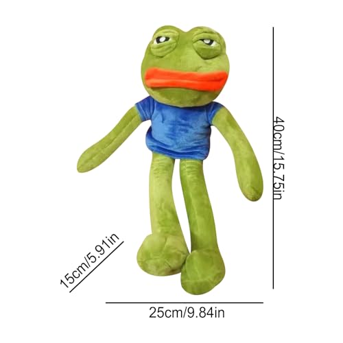 Generisch Trauriger Froschs, 40x25x15cm Plüsch Froschs, Traurig Kuscheltier, Plüschtier Anime, Niedliche Anime Plüschpuppe, Kartoon Plüschtier Weich Zum Kuscheln Für Indoor,Ostern Weihnachten