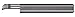 Micro 100 PBT-230750 Boring Tool - Top Rake Chipbreaker, 1/4" Min Bore Dia, 3/4" Max Bore Depth, 040" Proj, 0738" Offset, 006" Corner Rad, 5/16" Shank Dia, 2-1/2" OAL, Uncoated