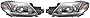 For Mitsubishi Outlander Headlight 2003 2004 Pair Driver and Passenger Side For MI2502150 | MN133515