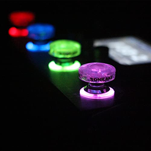 SONICAKE 20PCS Footswitch Toppers Transparent Clear for Guitar Effects Pedal 10mm