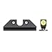 Night Fision Tritium Night Sight Set Compatible with Glock 17/17L/19/22-28/31-35/37-39/45, Yellow Front Ring, U Notch Black Rear Rings
