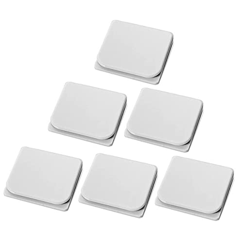 ERINGOGO 6pcs Adhesive Shower Curtain Clips Windproof Bathroom Curtain Holders for Shower Strong Adhesion Easy to Install Splash Wall Clips