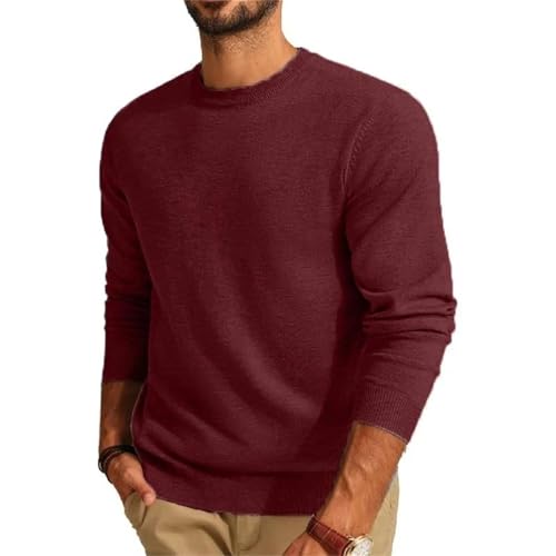 Men's Crewneck Basic Long Sleeve Sweaters Lightweight Knitted Pullovershirts Spring Outdoor Streetwear2