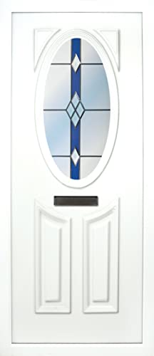 Image of uPVC White Full Door Panel 790mm x 1930mm, Lee - BLF05 (28mm)