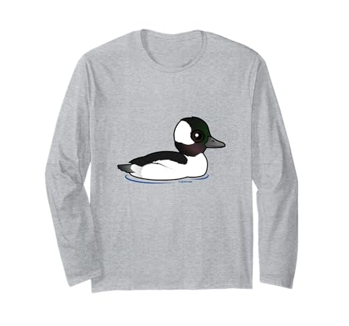 Cute Cartoon Bufflehead Duck Fun Birdorable Waterfowl Long Sleeve T-Shirt